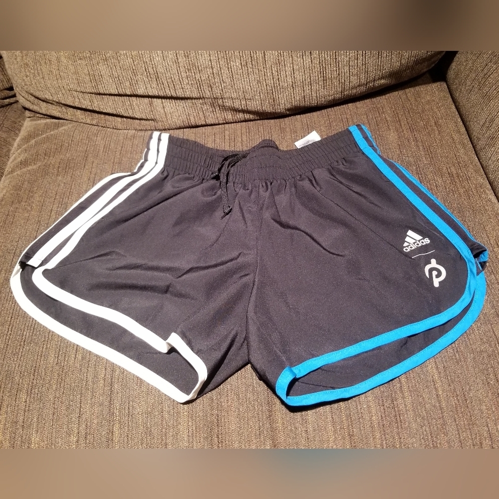 Peloton & Adidas Workout Shorts Women's Color Black/Blue Size Small